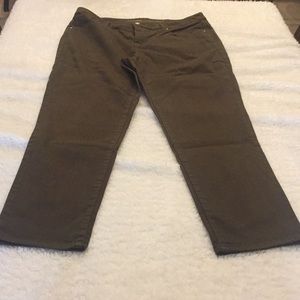Chico’s Dark olive denim ankle jeans